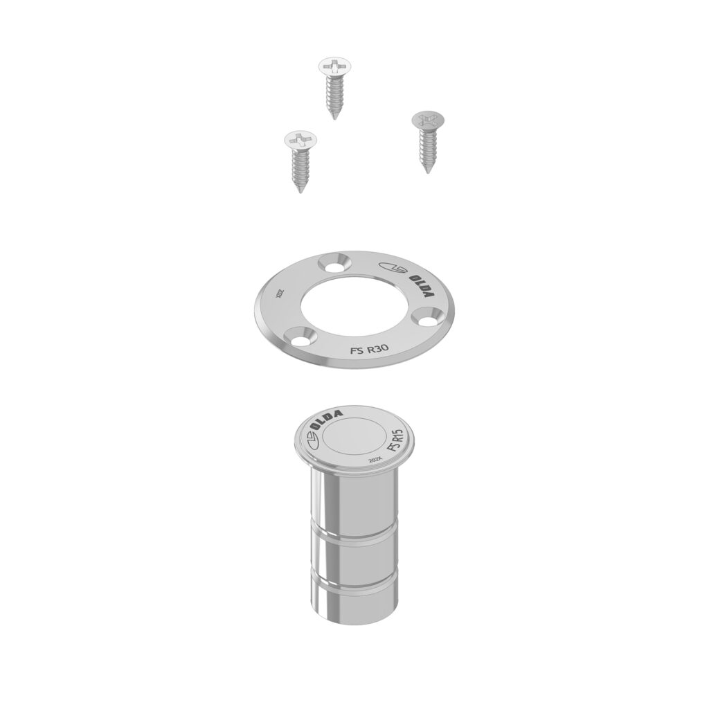 Dust excluding floor socket, roundOLDA FS R – Olda